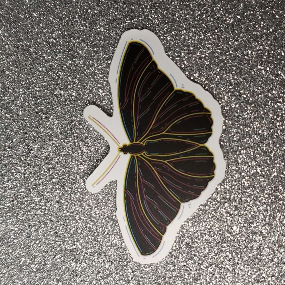 NATURE Butterfly rainbow WATERPOOF Sticker